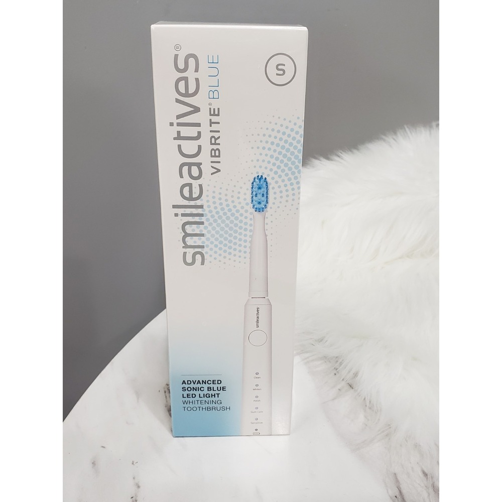 NEW SEALED BOX Smileactives Vibrite Blue LED Whitening Sonic Electric Toothbrush